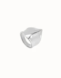 Anillo bañado en plata de ley figura mantarraya