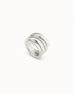 Anillo irregular bañado en plata de ley