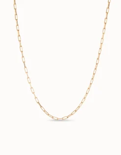 Cadena larga bañada en oro de 18k