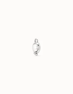 Charm de piercing bañado en plata de ley de círculo y cristal