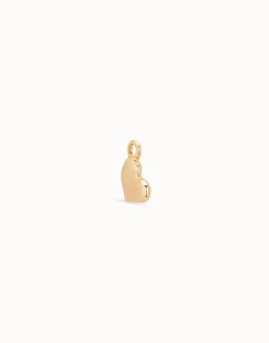 Charm Piercing corazon bañado en oro para mujer