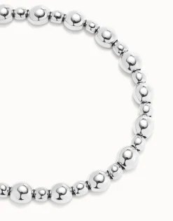 Colgante de bolas en dos tamaños bañado en plata de ley