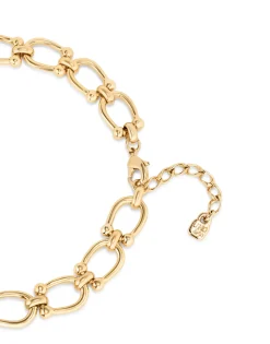 Collar bañado en oro 18k con eslabones medianos