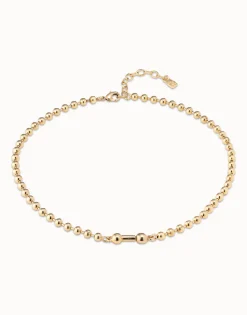 Collar corto bañado en oro de 18k