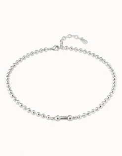 Collar corto bañado en plata de ley