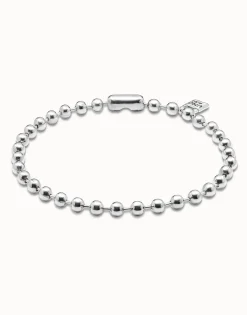 Collar de cuentas bañada en plata de ley