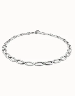 Collar de eslabones bañado en plata de ley