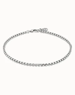 Collar eslabones bañado en plata de ley