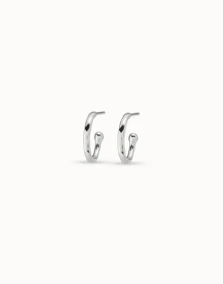 Pendientes en forma de aros bañados en plata de ley