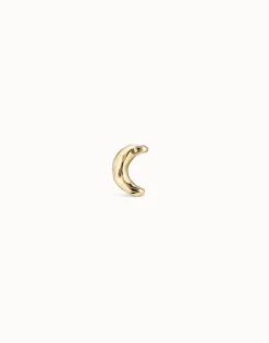 Piercing bañado en oro de 18k de luna