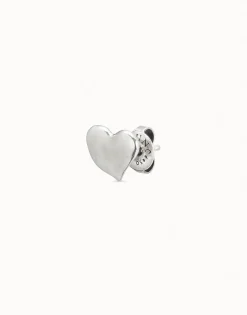 Piercing bañado en plata de ley de corazón