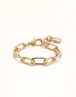 Pulsera con eslabones bañada en oro 18k