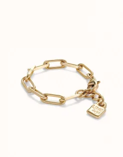 Pulsera con eslabones bañada en oro 18k
