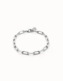 Pulsera con eslabones grandes bañada en plata de ley