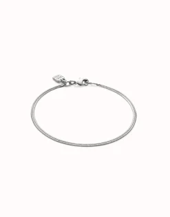 Pulsera con forma plana bañada en plata de ley