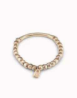 Pulsera de cuentas bañada en oro de 18k