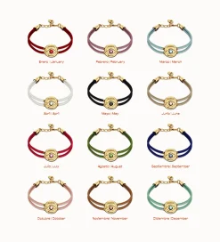 Pulsera doble de cuero turquesa con ojo bañado en oro 18k