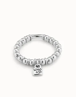 Pulsera elástica bañada en plata de ley