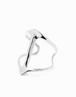 Pulsera rígida bañada en plata de ley estructura mantarraya