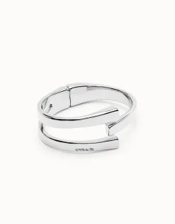 Pulsera rigida bañada en plata de ley